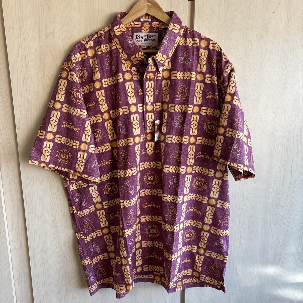Reyn Spooner Arizona State University Hawaiian Shirt Mens 3XL Sun Devils NWT